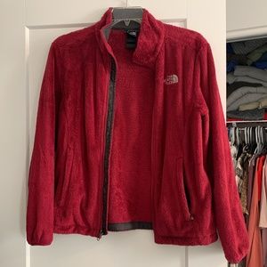 North Face sherpa jacket pink fuchsia size medium